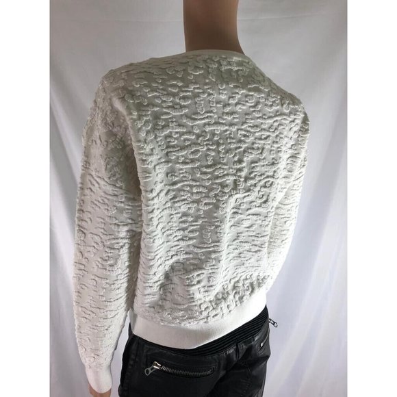 Marciano Women's Sweater Pullover Hoodie White Crew Neck Long Sleeves Size S - Picture 4 of 9